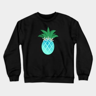 Cute teal blue pineapple with daisy crown Crewneck Sweatshirt